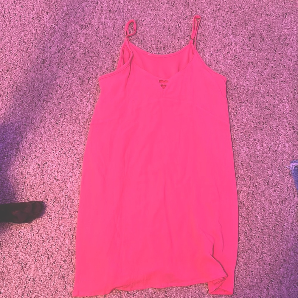 Salty Lemon Mini pink sundress, skinny straps , size small